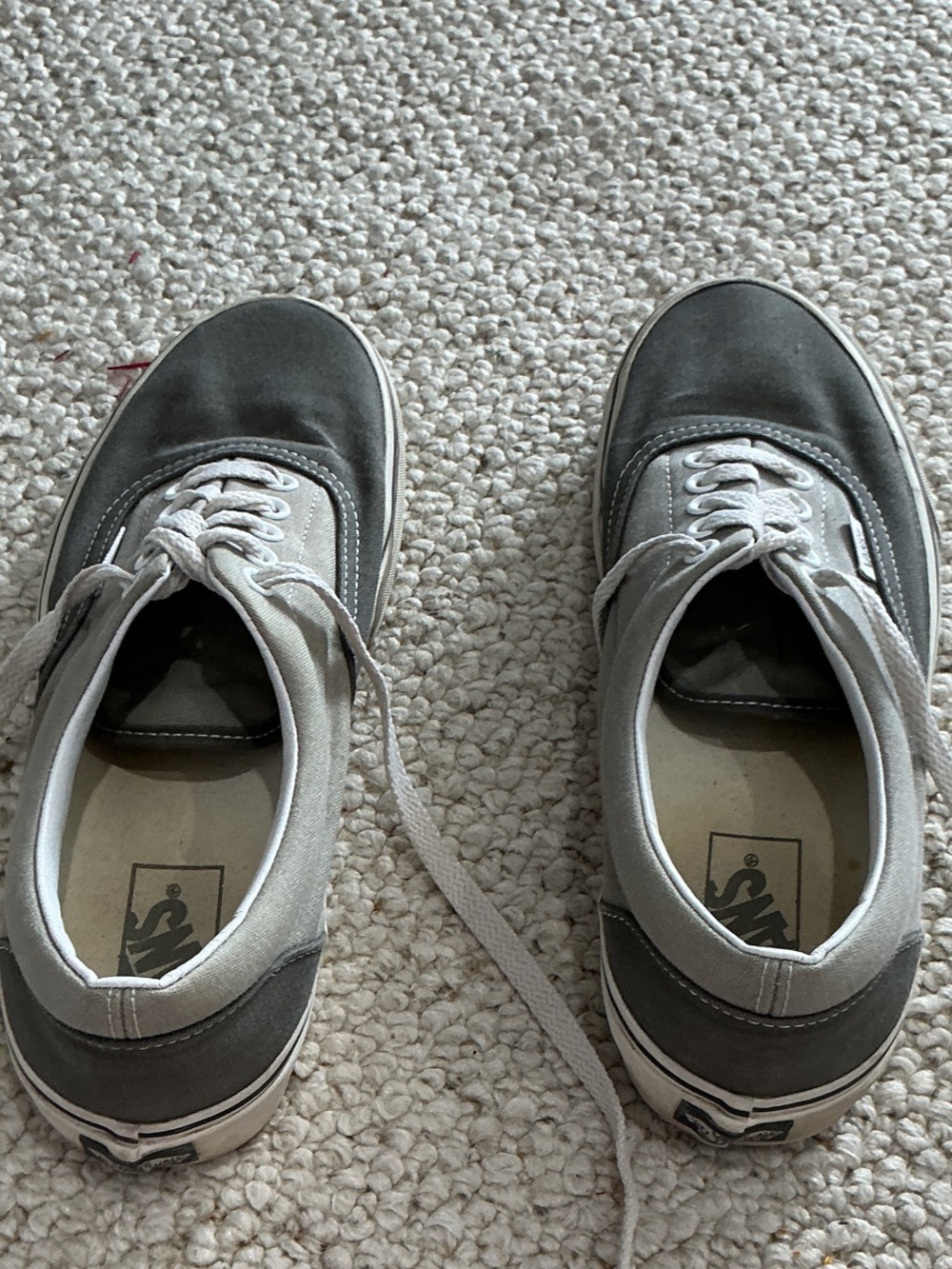 Vans Men’s Two-Tone Gray and Light Gray Canvas Sneakers
